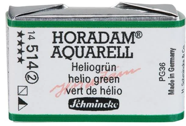 SCHMİNCKE HORADAM AQUARELL ARTİST SULU BOYA TAM TABLET SERİ 2 514 HELİO GREEN 14514043