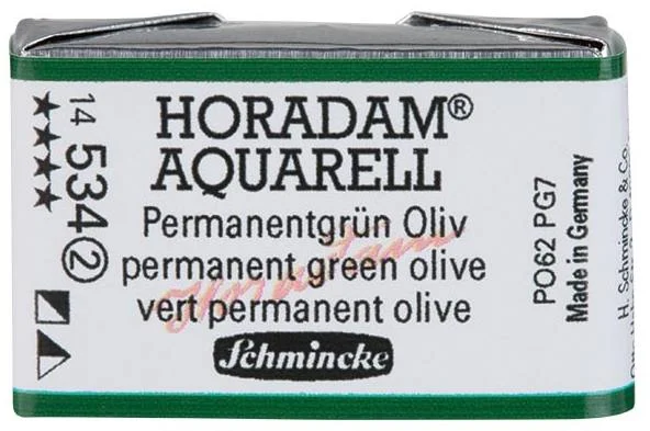 SCHMİNCKE HORADAM AQUARELL ARTİST SULU BOYA TAM TABLET SERİ 2 534 PERMANENT GREEN OLİVE 14534043