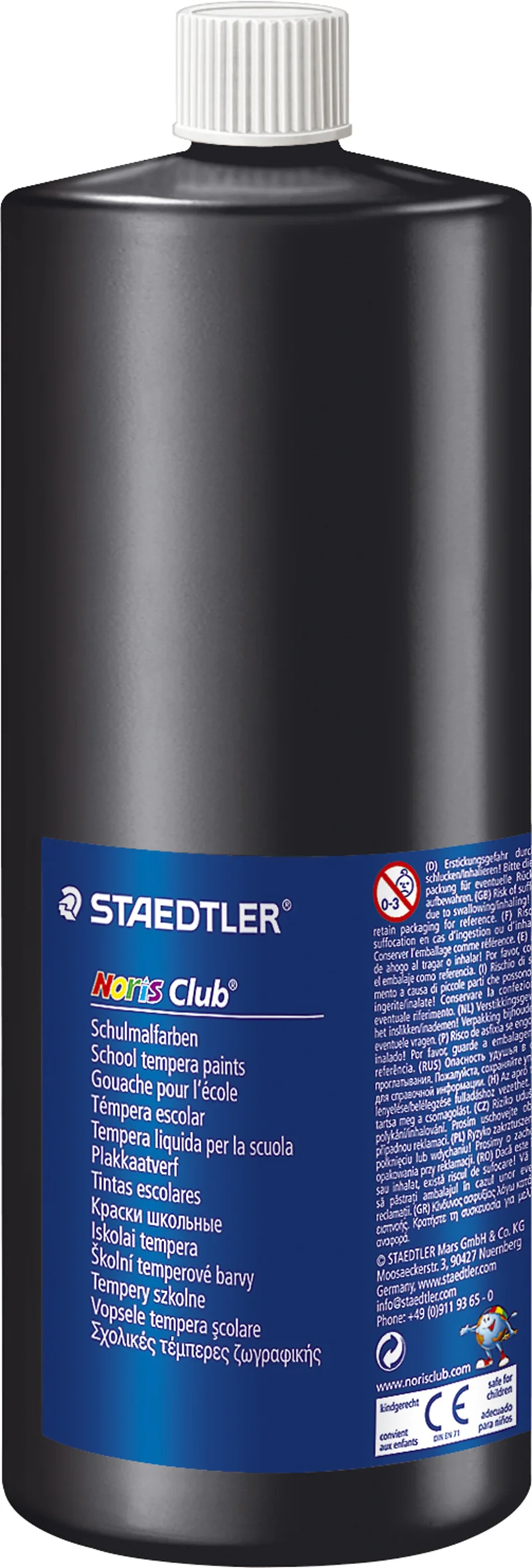 STAEDTLER TEMPERA BOYA NORIS CLUP 1000 ML SİYAH 8850-9