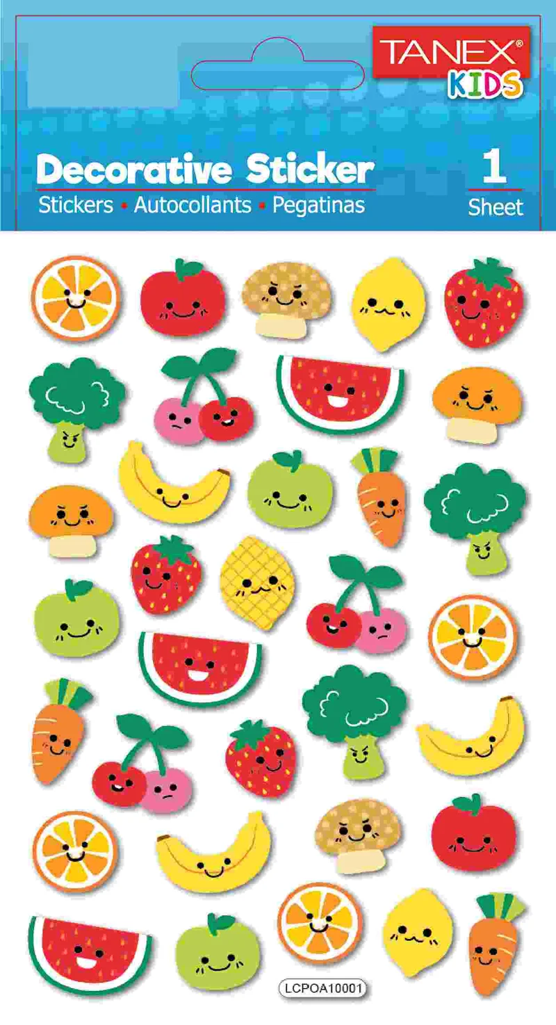 TANEX STICKER MEYVE SERİSİ 5 ADET TNX-25183