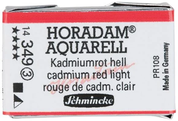 SCHMİNCKE HORADAM AQUARELL ARTİST SULU BOYA TAM TABLET SERİ 3 349 CADMİUM RED LİGHT 14349043