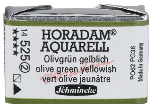SCHMİNCKE HORADAM AQUARELL ARTİST SULU BOYA TAM TABLET SERİ 2 525 OLİVE GREEN YELLOWİSH 14525043