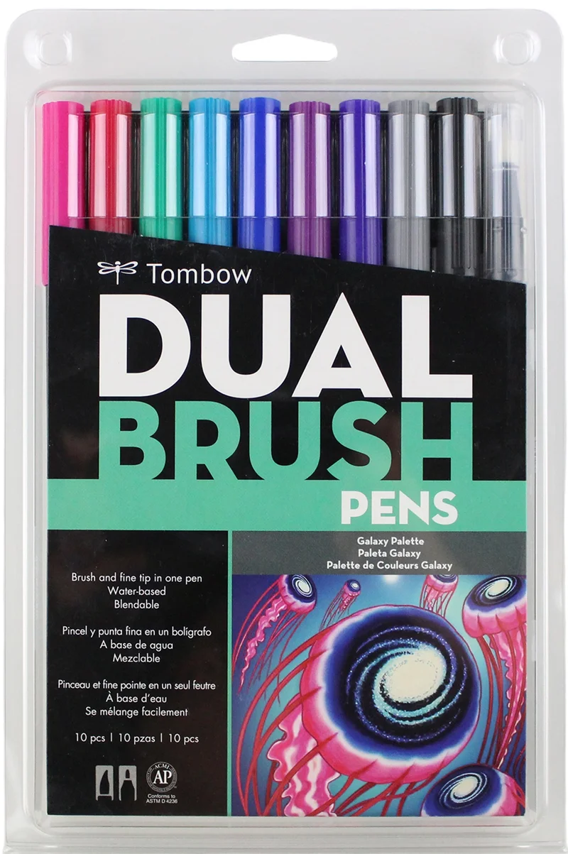 TOMBOW AB-T DUAL BRUSH PEN GRAFİK KALEMİ SETİ 10 RENK GALAXY T-AB-T-10CGA