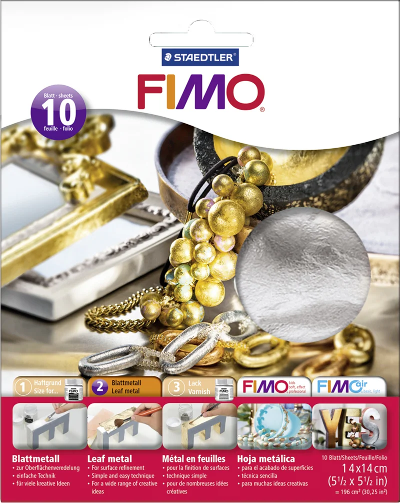FIMO AKSESUAR METAL YAPRAK GÜMÜŞ 10 PC 8781-81