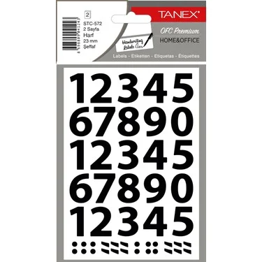 TANEX RAKAM ETİKET STC 2 Lİ
