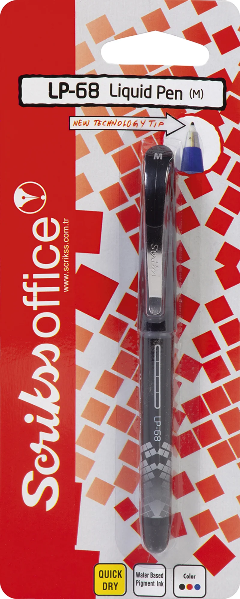 SCRIKSS OFFICE ROLLER KALEM LP-68 LİKİD 0.7 SİYAH BLS.