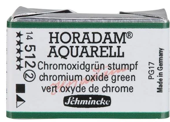 SCHMİNCKE HORADAM AQUARELL ARTİST SULU BOYA TAM TABLET SERİ 2 512 CHROMİUM OXİDE GREEN 14512043