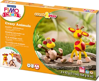 FIMO KIDS MODELLEME KİLİ SET C&amp;P MAYMUN ZÜRAFA 8033 06