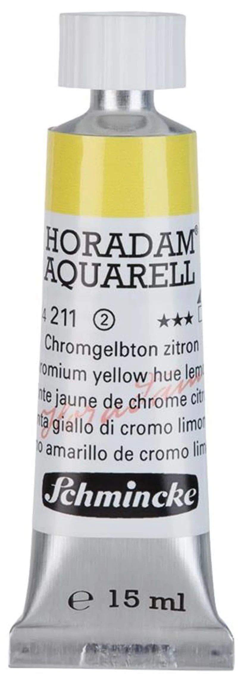 SCHMİNCKE HORADAM AQUARELL ARTİST SULU BOYA 15 ML TÜP SERİ 2 211 CHROME YELLOW LEMON NO LEAD 1421100