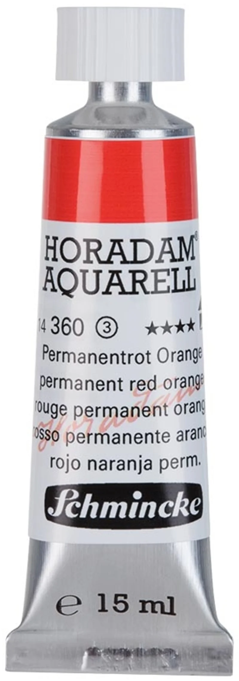 SCHMİNCKE HORADAM AQUARELL ARTİST SULU BOYA 15 ML TÜP SERİ 3 360 PERMANENT RED ORANGE 14360006