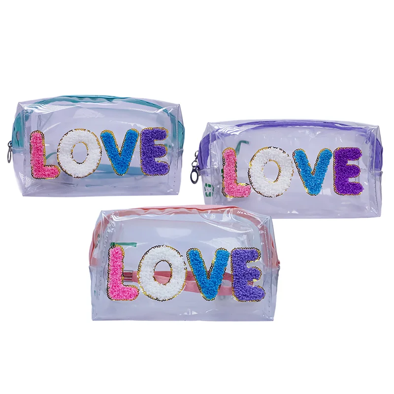 UNICK COLOR KALEM ÇANTASI LOVE ŞEFFAF 7780