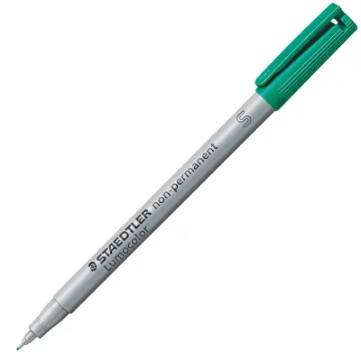 STAEDTLER ASETAT KALEMİ LUMOCOLOR NON-PERMANENT S UÇ YEŞİL 311-5