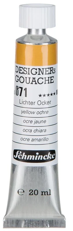 SCHMİNCKE HKS DESİGNERS' GOUACHE GUAJ BOYA 20 ML TÜP 671 YELLOW OCHRE 25671007