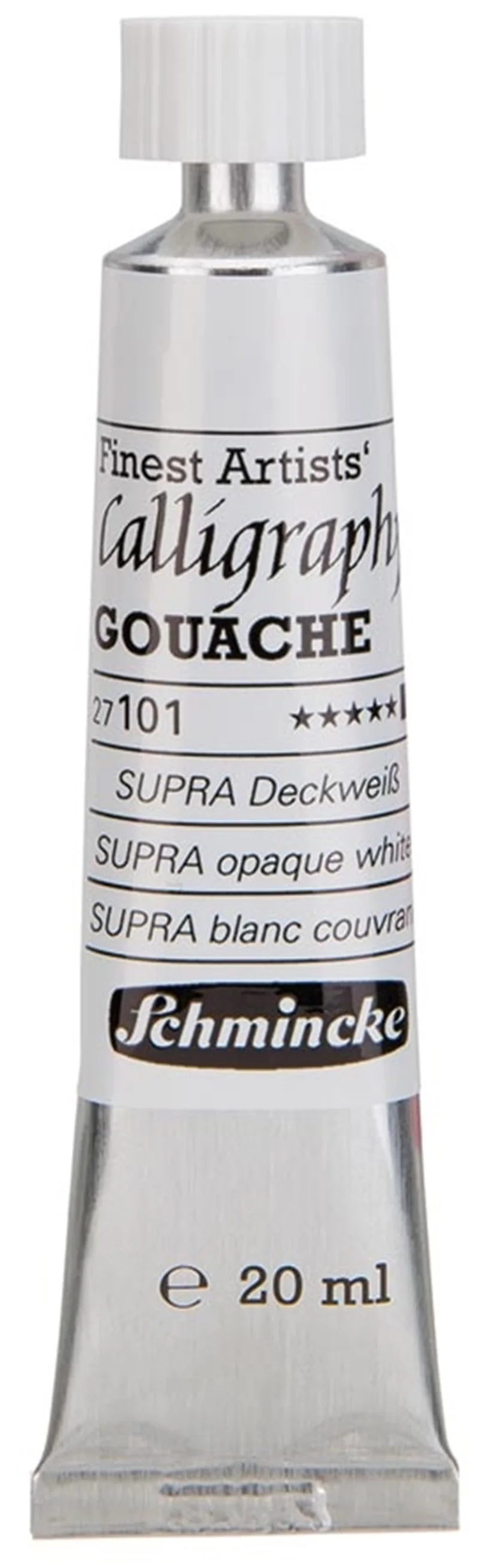 SCHMİNCKE CALLİGRAPHY GOUACHE ARTİST GUAJ BOYA 20 ML TÜP 101 SUPRA OPAQUE WHİTE 27101007