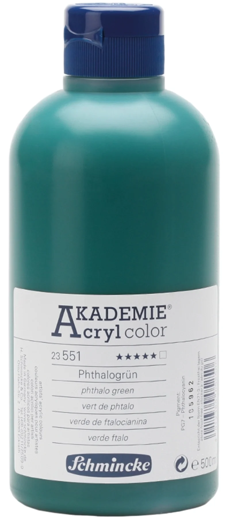 SCHMİNCKE AKADEMİE AKRİLİK BOYA 500 ML 551 PHTHALO GREEN 23551028