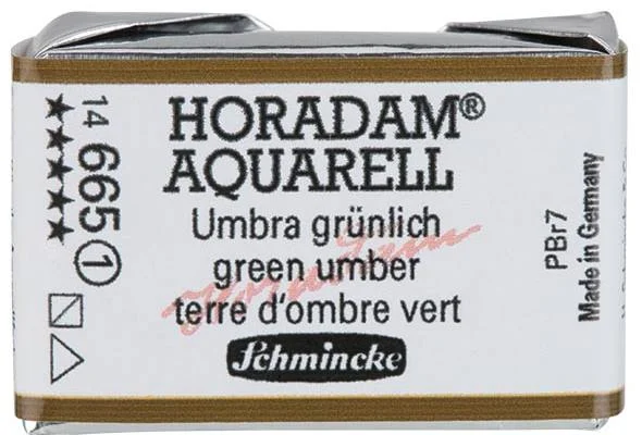 SCHMİNCKE HORADAM AQUARELL ARTİST SULU BOYA TAM TABLET SERİ 1 665 GREEN UMBER 14665043