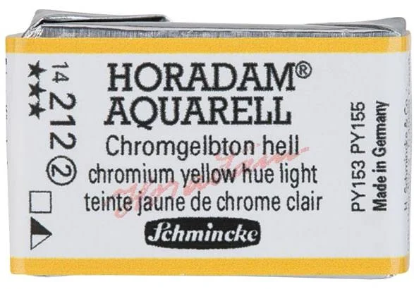 SCHMİNCKE HORADAM AQUARELL ARTİST SULU BOYA TAM TABLET SERİ 2 212 CHROME YELLOW LİGHT NO LEAD 142120