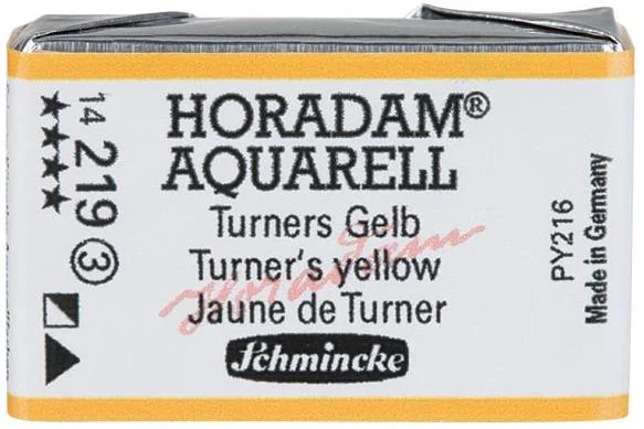 SCHMİNCKE HORADAM AQUARELL ARTİST SULU BOYA TAM TABLET SERİ 3 219 TURNER'S YELLOW 14219043