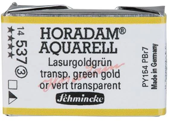 SCHMİNCKE HORADAM AQUARELL ARTİST SULU BOYA TAM TABLET SERİ 3 537 TRANSPARENT GREEN GOLD 14537043