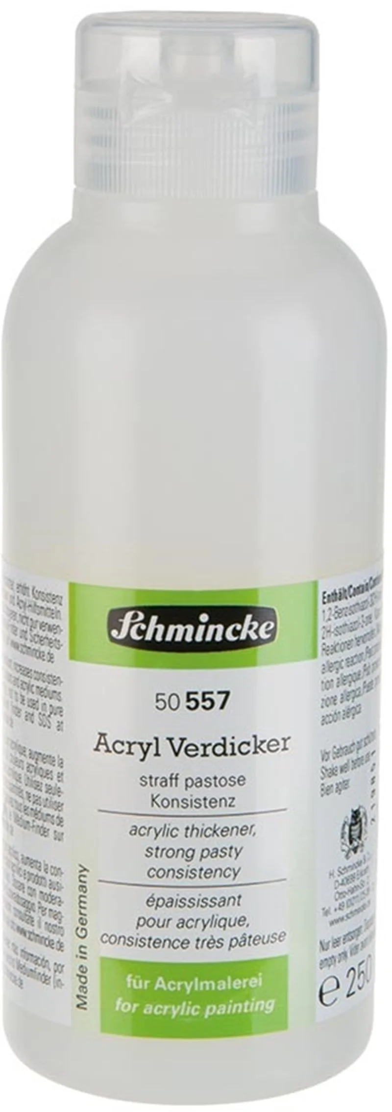 SCHMİNCKE MEDİUM 557 ACRYLİC THİCKENER AKRİLİK BOYA YOĞUNLAŞTIRICI KALINLAŞTIRICI 250 ML 50557027
