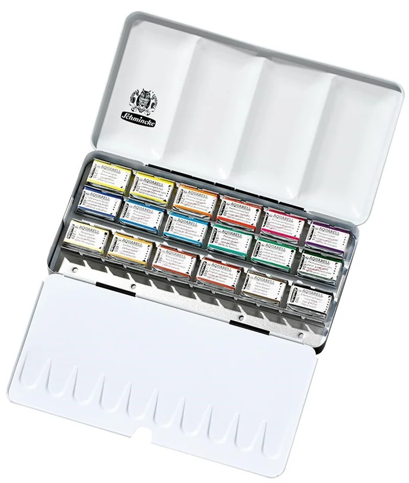SCHMİNCKE HORADAM AQUARELL METAL KUTU ARTİST SULU BOYA SETİ 18 X TAM TABLET 74318 74318097