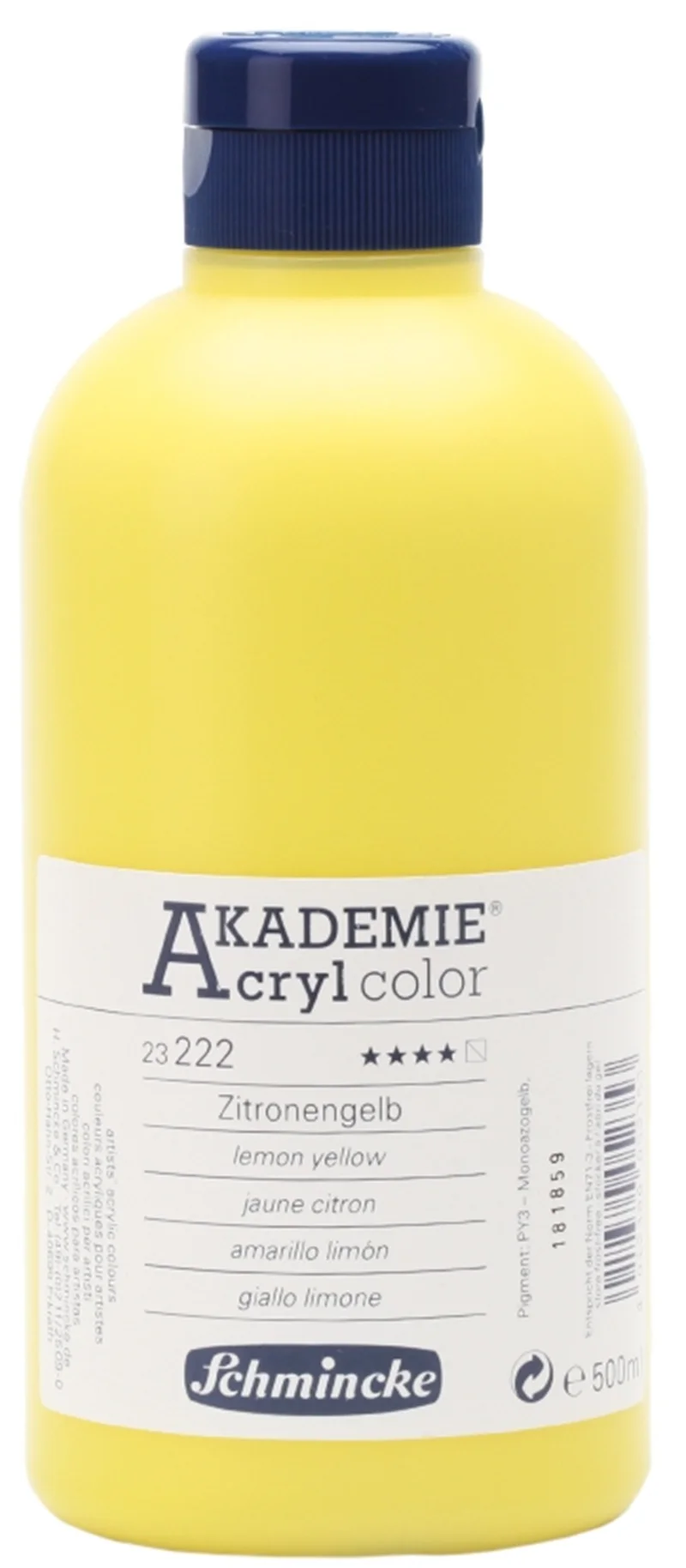 SCHMİNCKE AKADEMİE AKRİLİK BOYA 500 ML 222 LEMON YELLOW 23222028