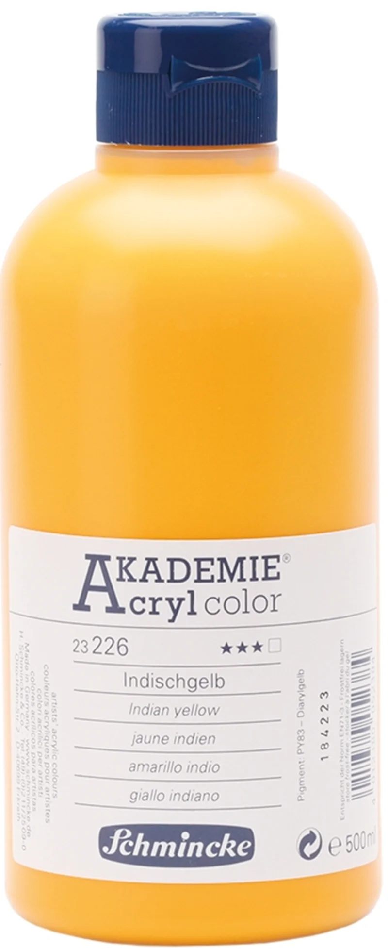 SCHMİNCKE AKADEMİE AKRİLİK BOYA 500 ML 226 INDİAN YELLOW 23226028