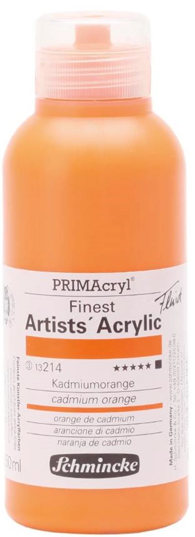 SCHMİNCKE PRİMACRYL ARTİST AKRİLİK BOYA 250 ML SERİ 3 214 CADMİUM ORANGE 13214027