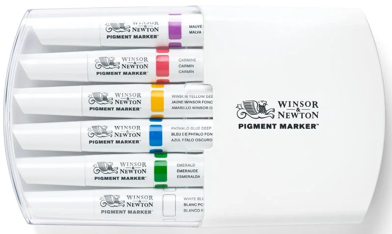 W&amp;N PIGMENT MARKER SET 6 RENK RICH TONES (ZENGİN TONLAR) WN-0290043