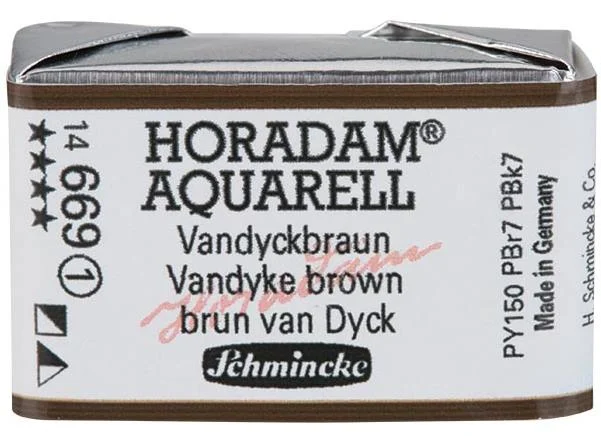 SCHMİNCKE HORADAM AQUARELL ARTİST SULU BOYA TAM TABLET SERİ 1 669 VANDYKE BROWN 14669043
