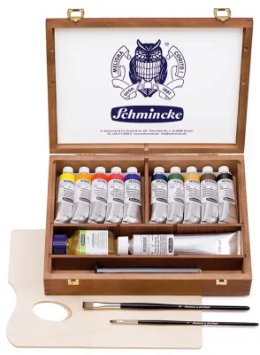 SCHMİNCKE MUSSİNİ YAĞLI BOYA SET AHŞAP KUTU 10X35 ML + WHİTE 120 ML 70213097