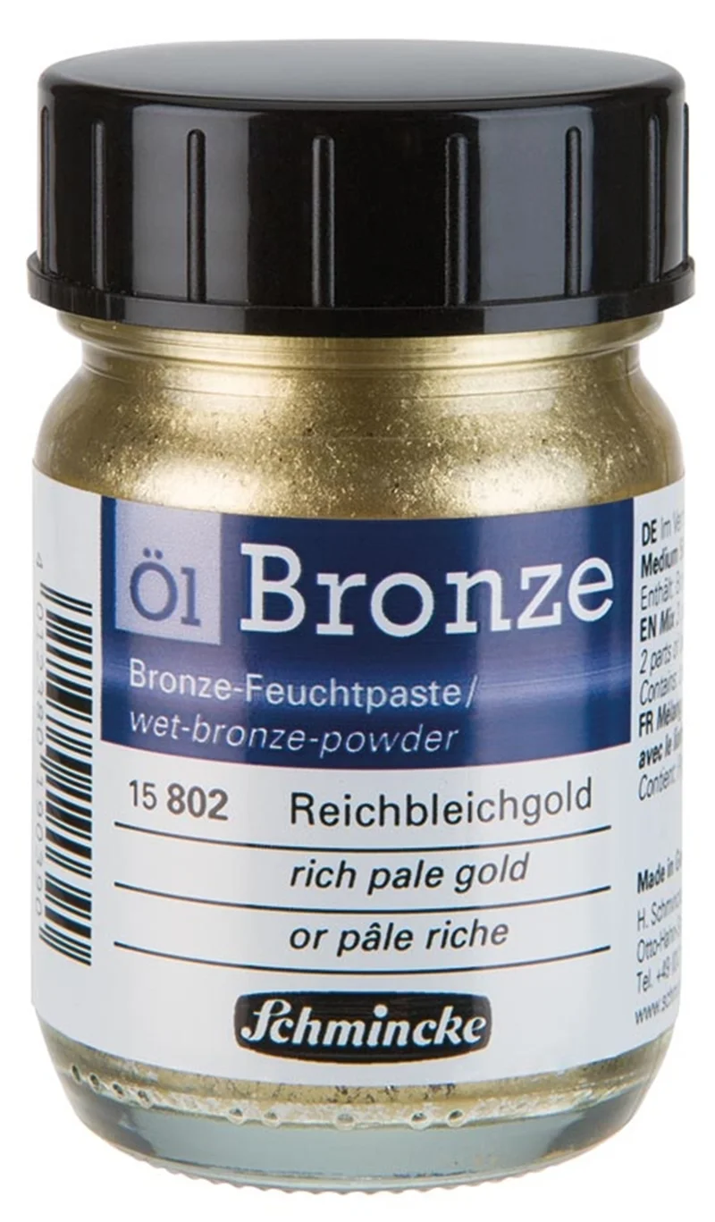 SCHMİNCKE OİL BRONZE YAĞLI BOYA YALDIZ PİGMENT 50 ML 802 RİCH PALE GOLD 15802024