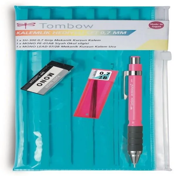 TOMBOW VERSATİL KALEM SH-300 GRIP OKUL SETİ KALEMLİKLİ 0.7 NEON PEMBE T-SH-GR82 R7.K1