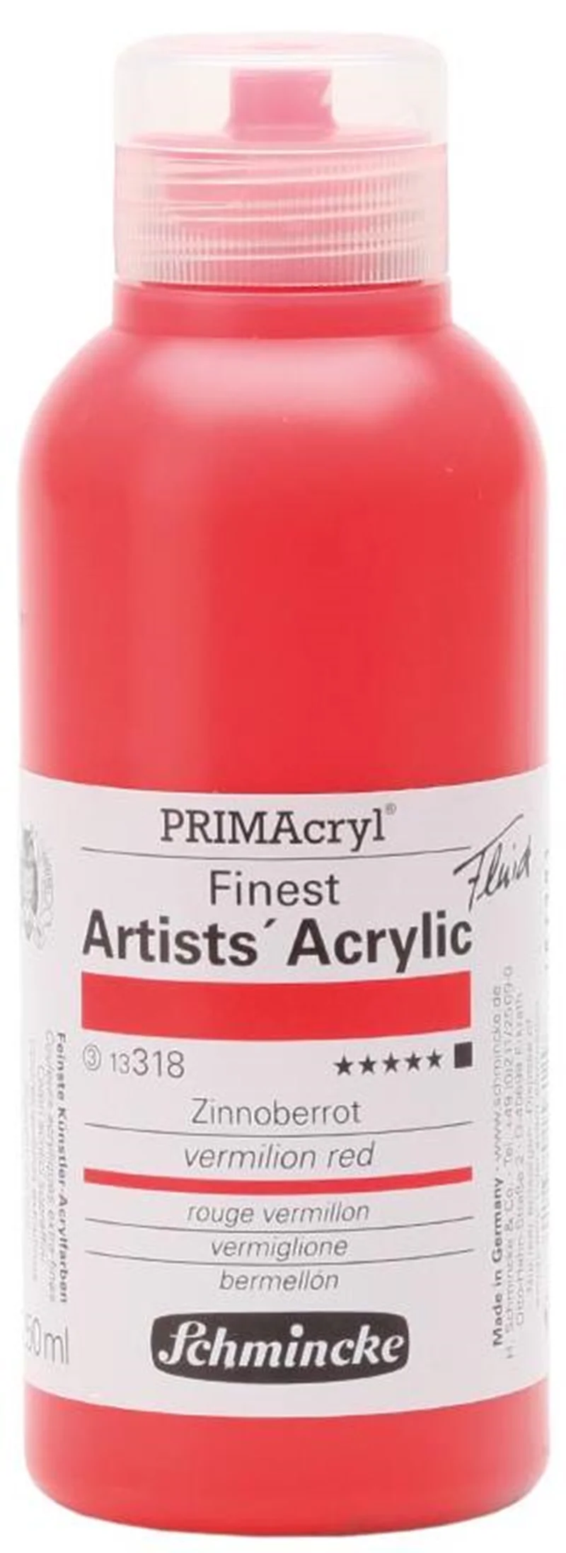 SCHMİNCKE PRİMACRYL ARTİST AKRİLİK BOYA 250 ML SERİ 3 318 VERMİLİON RED 13318027