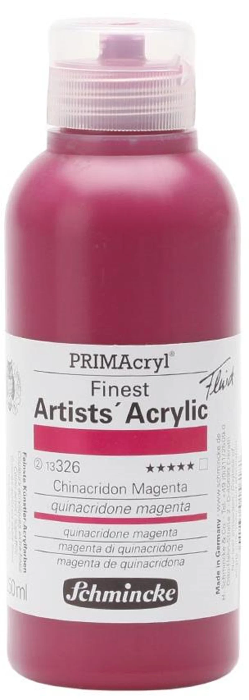 SCHMİNCKE PRİMACRYL ARTİST AKRİLİK BOYA 250 ML SERİ 2 326 QUİNACRİDONE MAGENTA 13326027