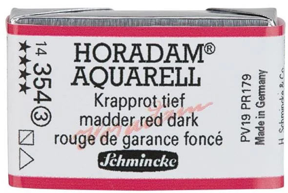 SCHMİNCKE HORADAM AQUARELL ARTİST SULU BOYA TAM TABLET SERİ 3 354 MADDER RED DARK 14354043