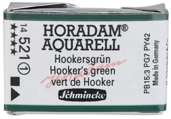 SCHMİNCKE HORADAM AQUARELL ARTİST SULU BOYA TAM TABLET SERİ 1 521 HOOKER'S GREEN 14521043