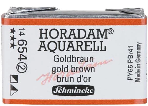SCHMİNCKE HORADAM AQUARELL ARTİST SULU BOYA TAM TABLET SERİ 2 654 GOLD BROWN 14654043