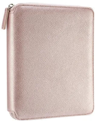 VJ DEFTER BUFFALO ZIPPER FOLDER ORGANİZER 14x21 Cm. 120 Gr. 80 YP. ÇİZGİLİ SEDEFLİ ROSE GOLD 123-028