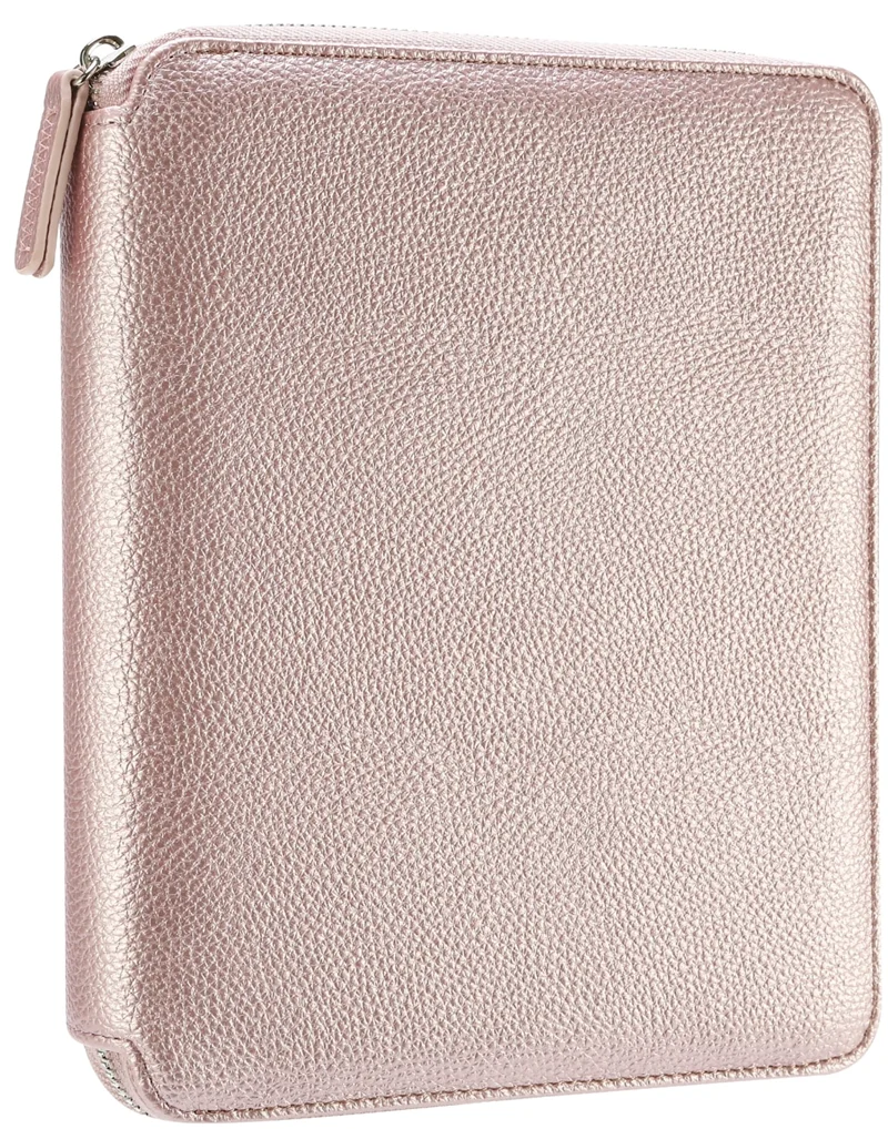 VJ DEFTER BUFFALO ZIPPER FOLDER ORGANİZER 14x21 Cm. 120 Gr. 80 YP. ÇİZGİLİ SEDEFLİ ROSE GOLD 123-028