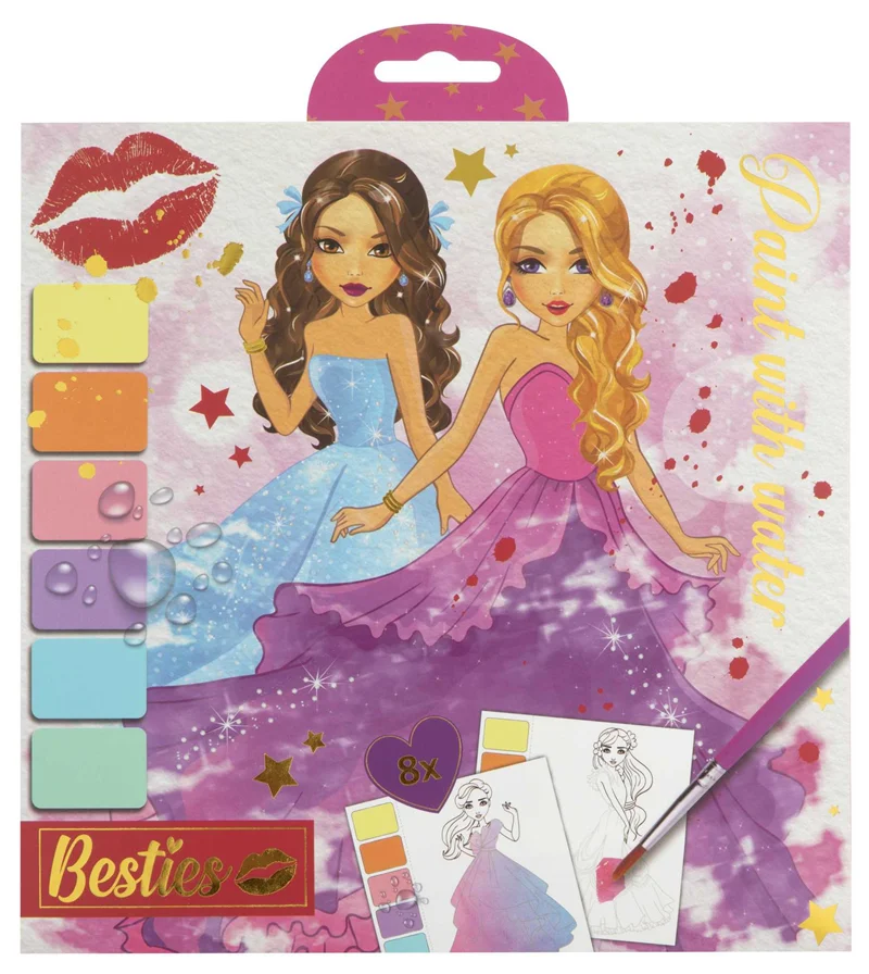 BESTIES BOYAMA SETİ 20x20 CM 8 YP. & FIRÇA 7917