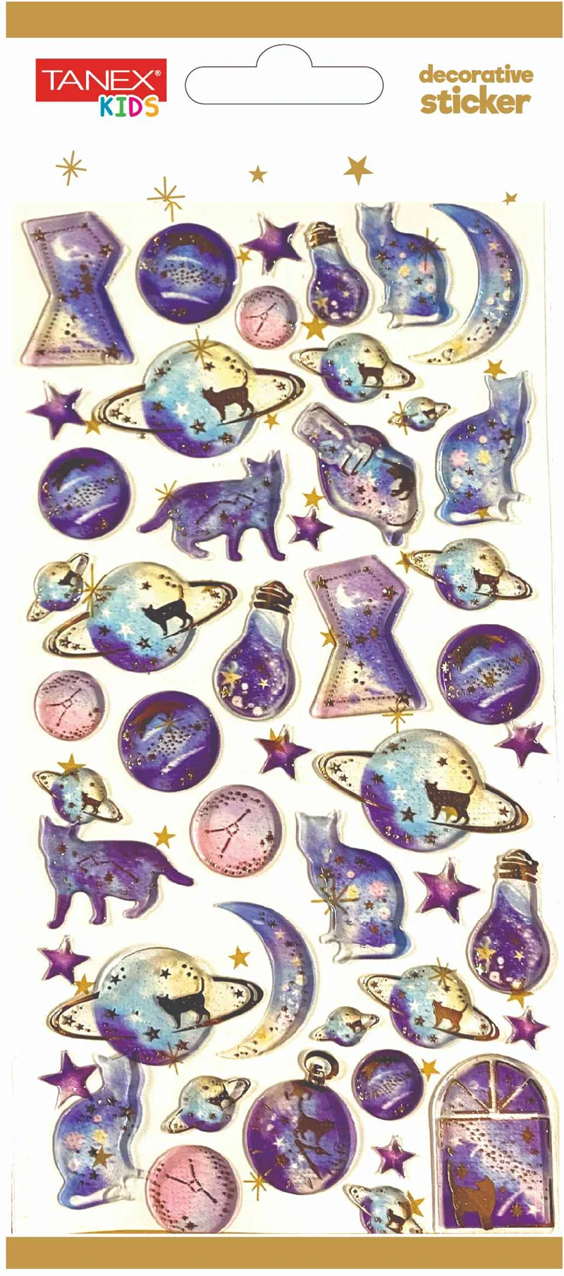 TANEX ETİKET DECORATİVE STICKER-6 PUFFY 5 ADET TNX-5005