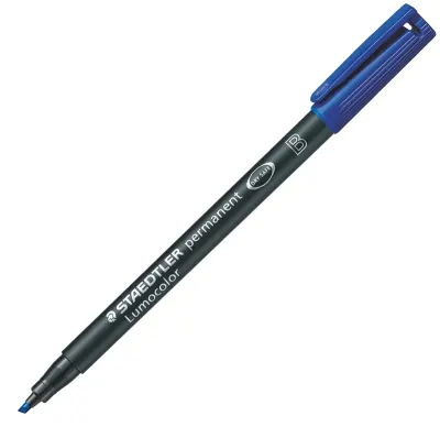 STAEDTLER ASETAT KALEMİ LUMOCOLOR B UÇ MAVİ 314-3