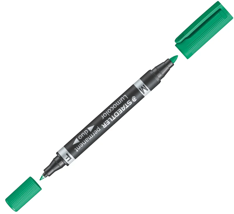 STAEDTLER PERMANENT MARKÖR LUMOCOLOR DUO YUVARLAK ÇİFT UÇ YEŞİL 348-5
