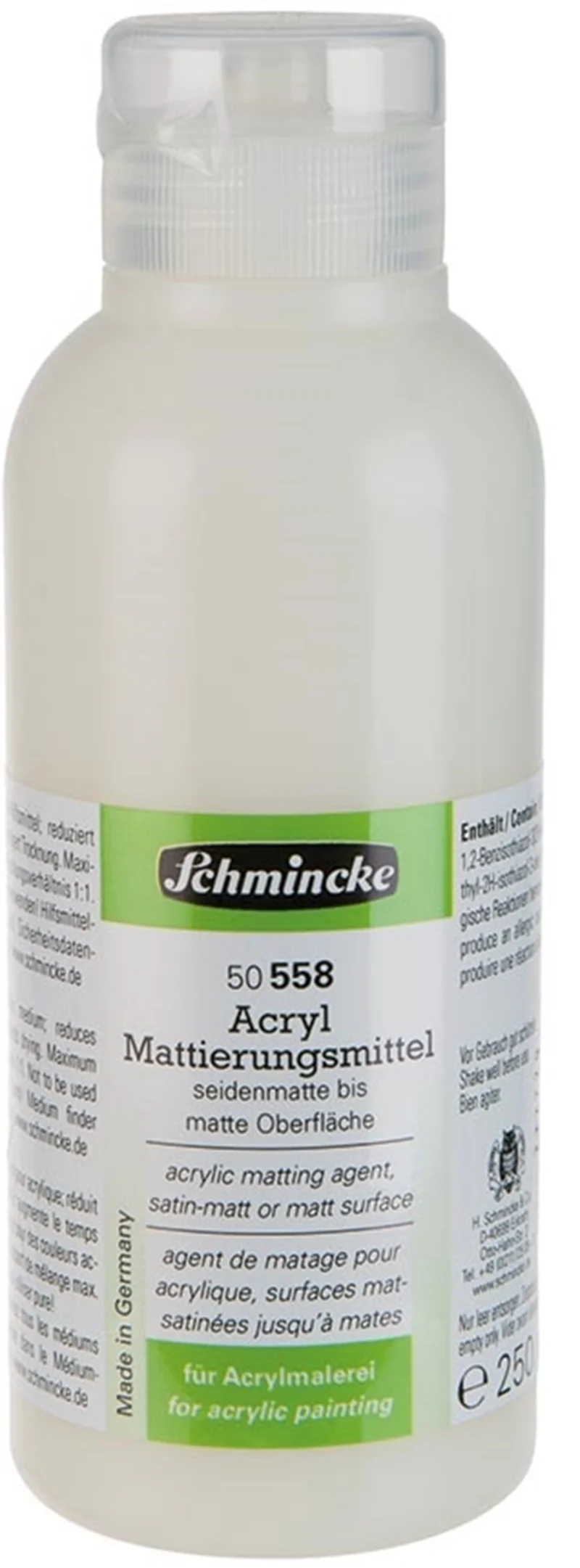 SCHMİNCKE MEDİUM 558 ACRYLİC MATTİNG AGENT AKRİLİK BOYA MATLAŞTIRICI 250 ML 50558027