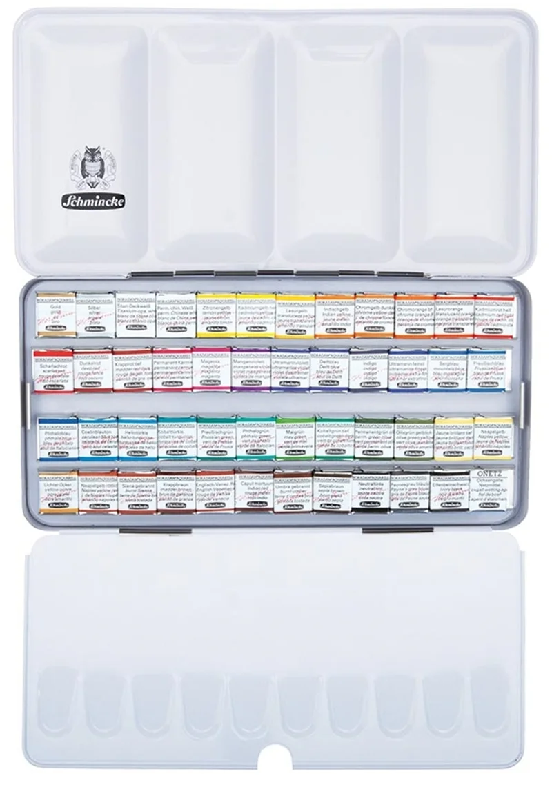 SCHMİNCKE HORADAM AQUARELL METAL KUTU ARTİST SULU BOYA SETİ 48 X YARIM TABLET 74448 74448097