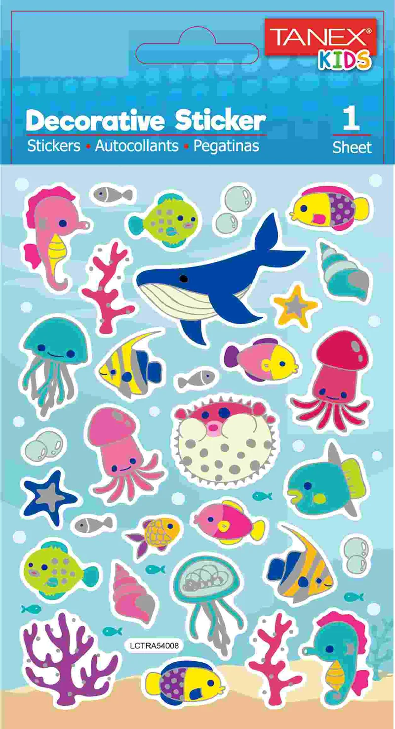 TANEX STICKER OKYANUS CANLILARI-2 SERİSİ 5 ADET TNX-25190