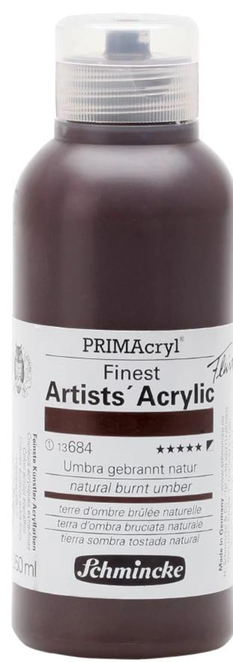 SCHMİNCKE PRİMACRYL ARTİST AKRİLİK BOYA 250 ML SERİ 1 684 NATURAL BURNT UMBER 13684027