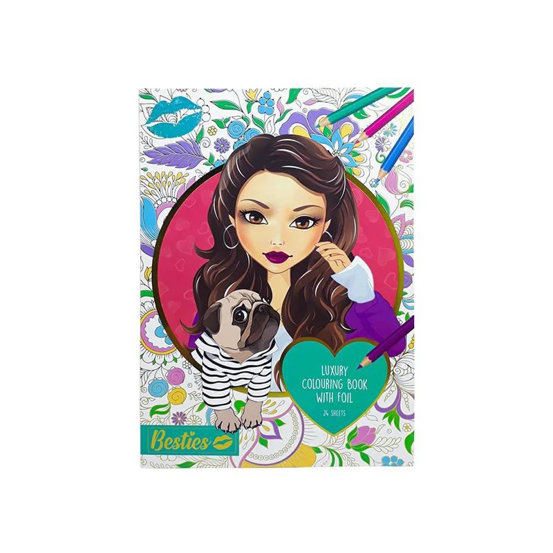 BESTIES LUXURY FOIL COLOURİNG BOOK A4 24 YP. 7928