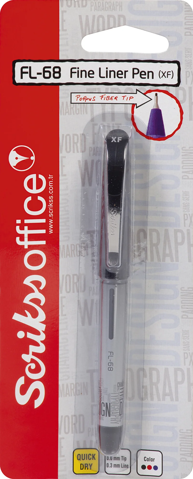 SCRIKSS OFFICE FINE LINER FL-68 0.6 SİYAH BLS.